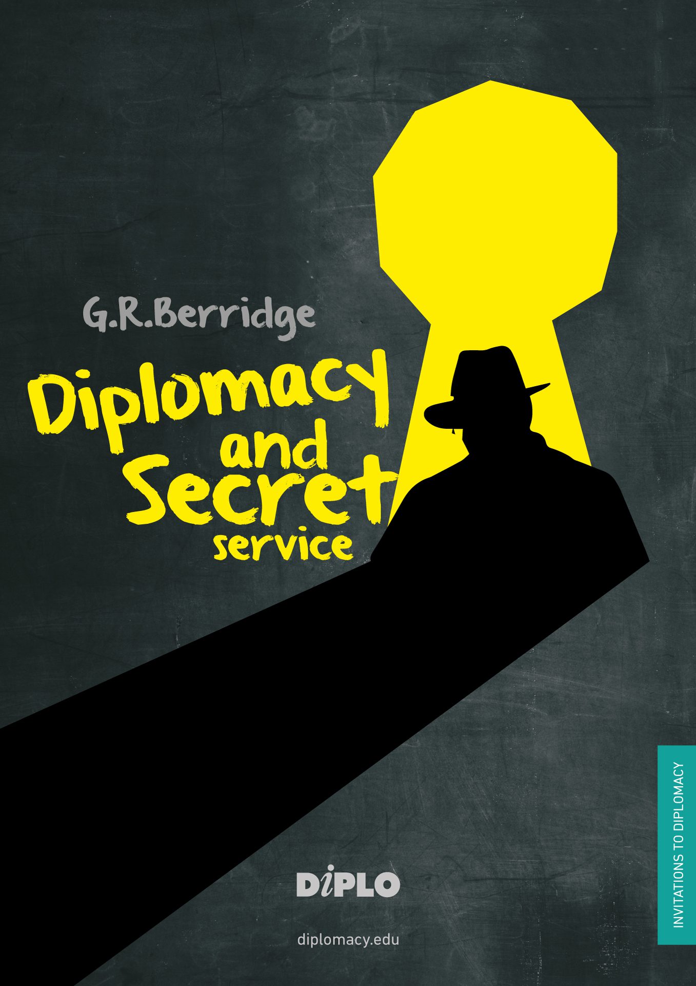 Book cover showing a silhouette of a man with a hat in front of the key hole