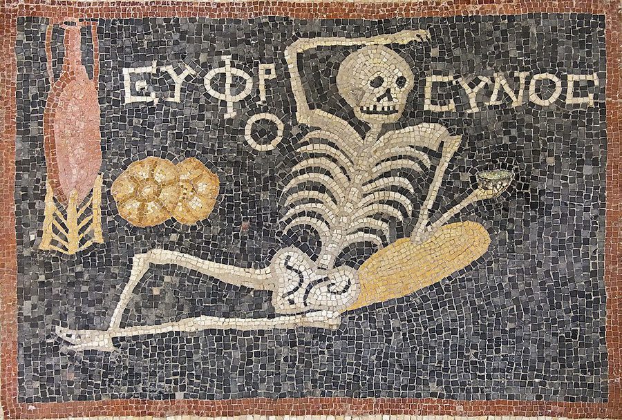 Euphrosynos - Hatay Archaeology Museum skeleton mosaic