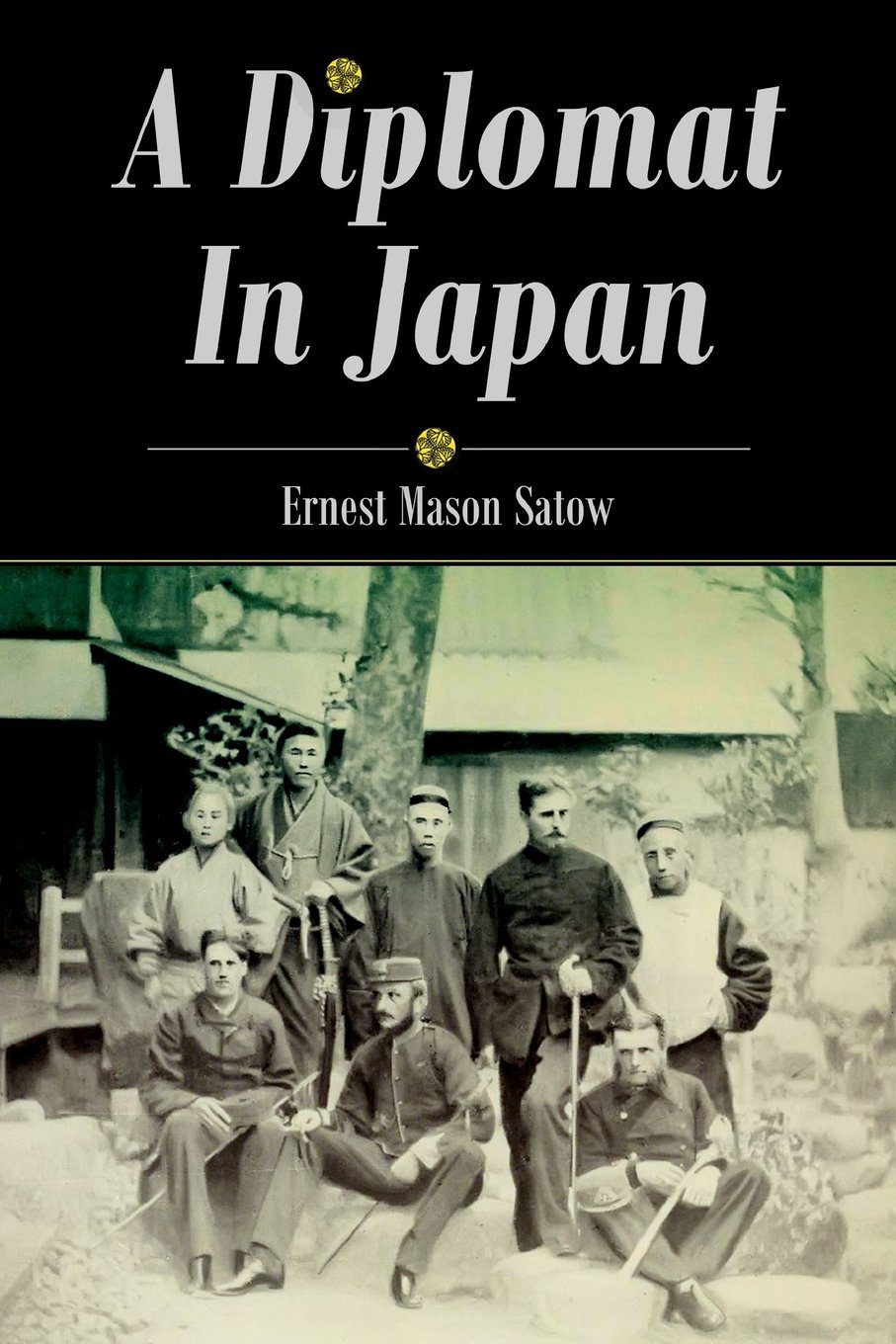 a black and white photo of a ski team, diplomat in japan, Ernest Mason Satow