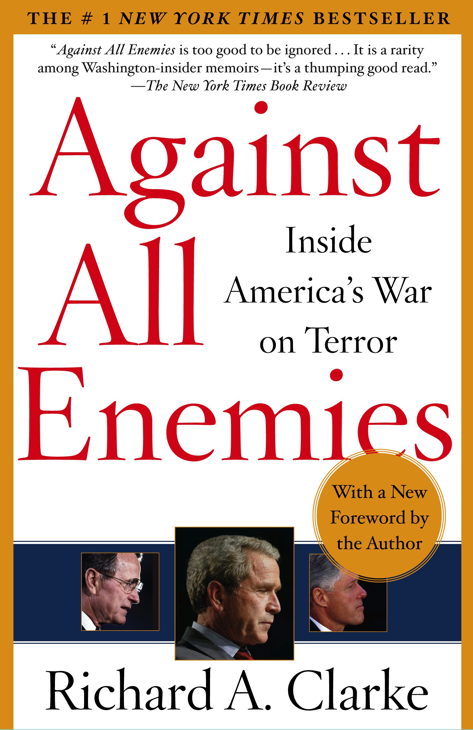 a picture of a sign that says UNK, against all enemies, Richard A. Clarke