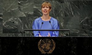 President Kersti Kaljulaid of Estonia addresses the general debate of the UN General Assembly’s 76th session. Estonia is the country that has made the most references to digital policy at UNGA76 so far
