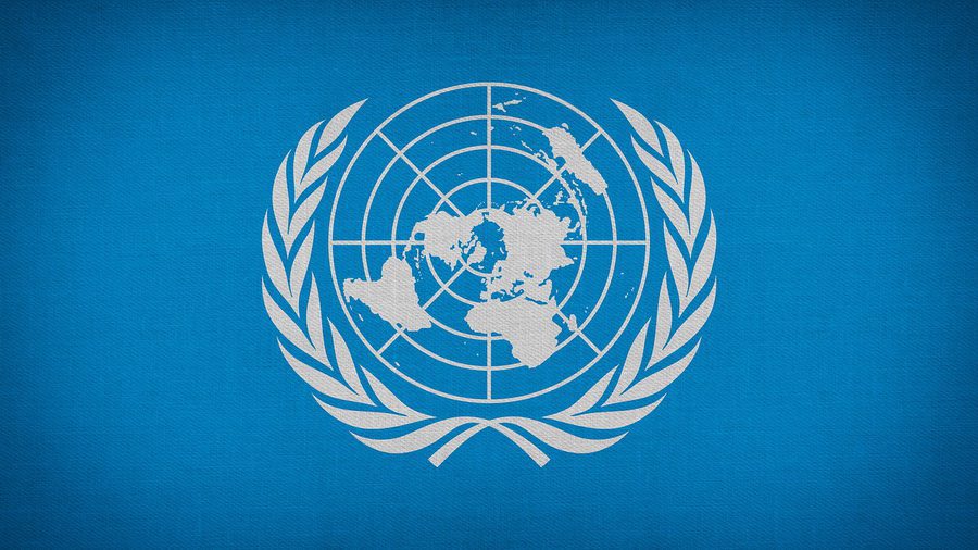 UN blue flag
