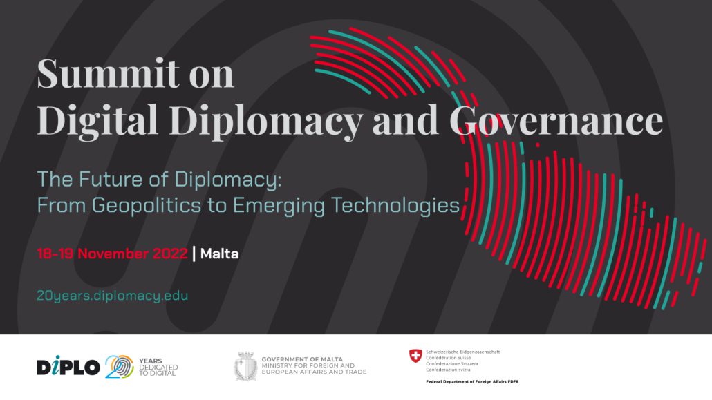 Summit on Digital Diplomacy MALTA banner 1920x1080px FIN