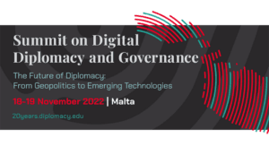 Banner for the Summit on Digital Diplomacy and Governance